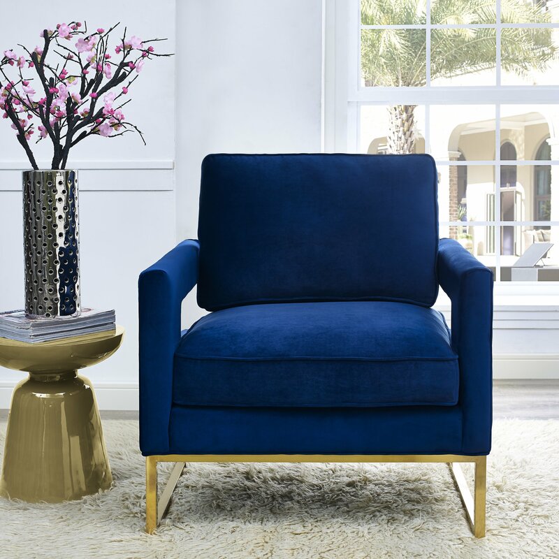 Electric blue 2024 accent chair