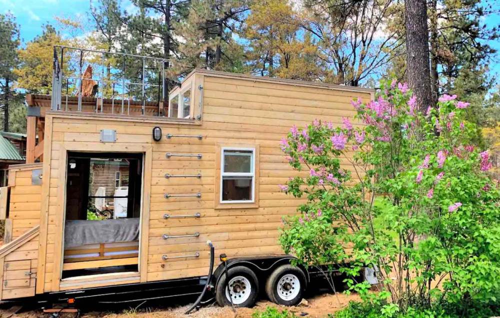 Glamping Getaway in a Converted School Bus wall pallet