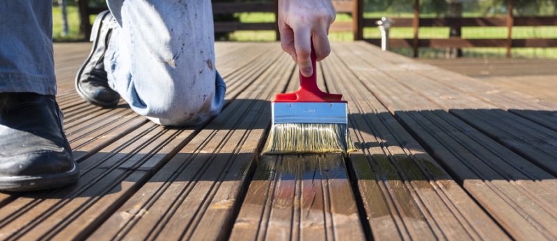 Wood deck stain