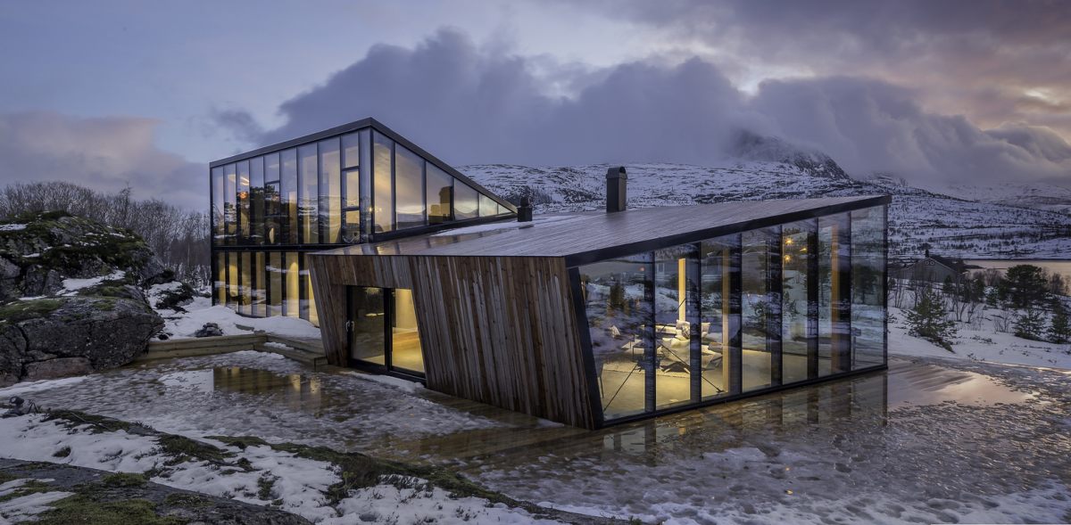 Cabin Geilo in norway by Lund Hagem entrance