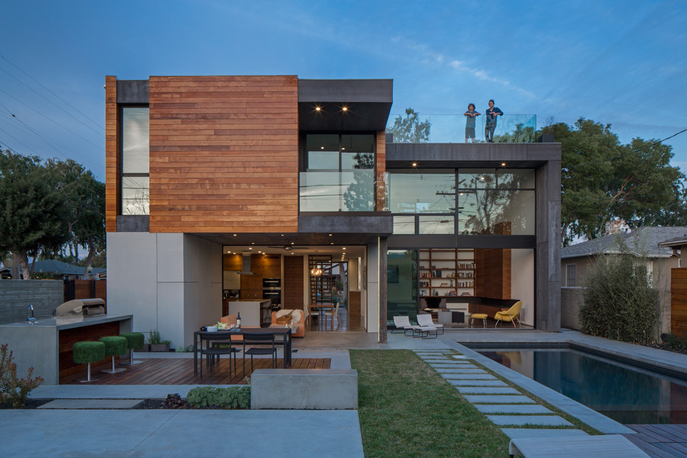 Sherbourne prefabricated house backyard