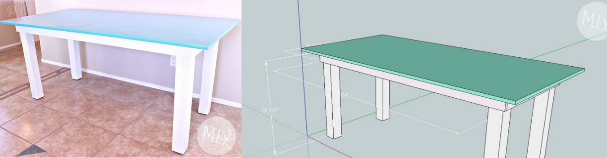 DIY table with plan