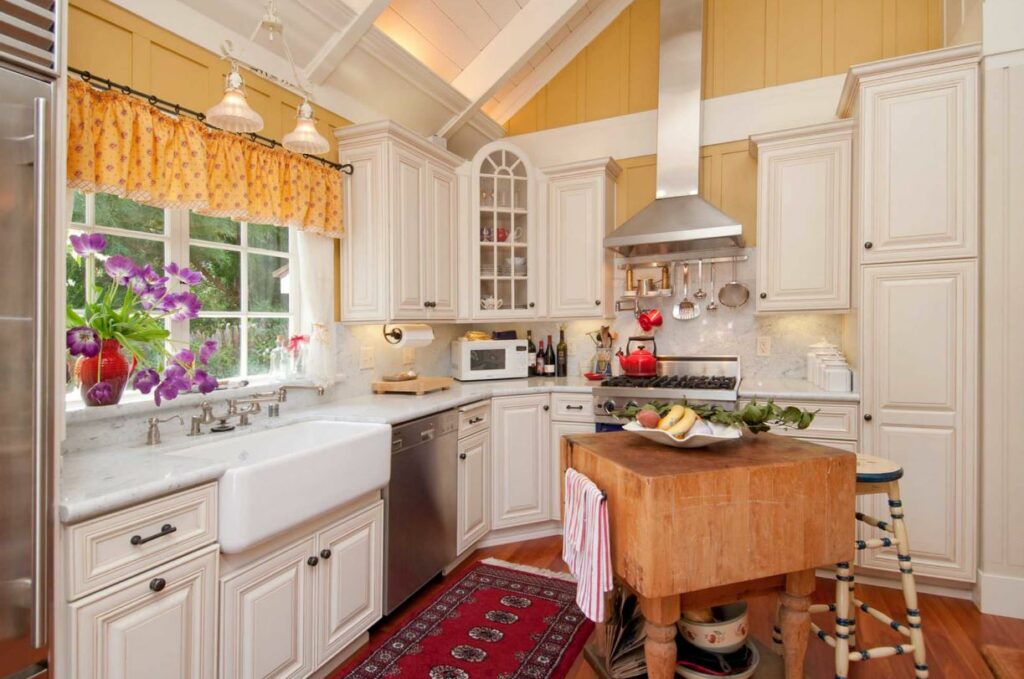 What Did A Victorian Kitchen Look Like The Trending Home   Farmhouse Kitchen With Butcher Block 1024x679 