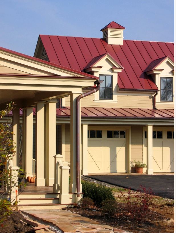 brown metal roof house color combinations