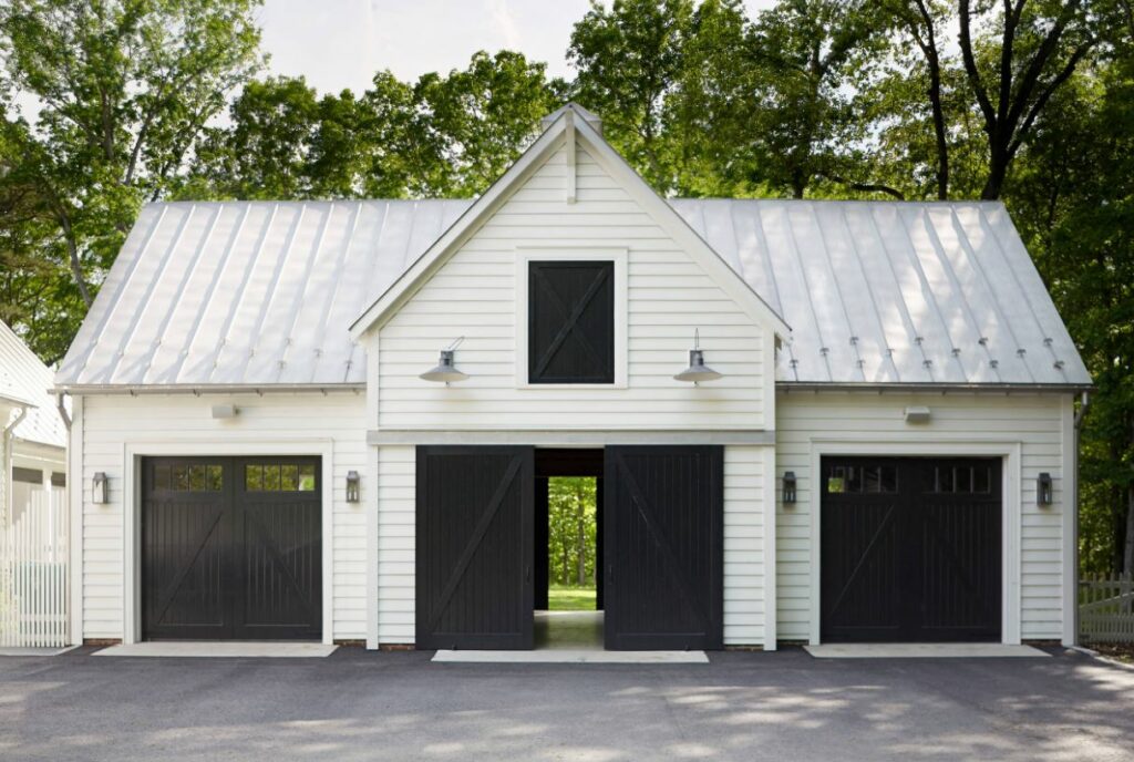 Black sliding garage doors 1024x688