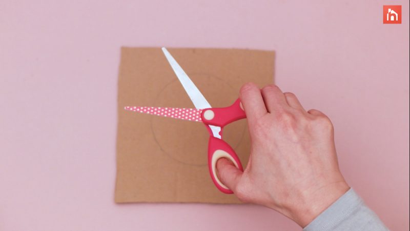 Wrapping Rope On Cardboard DIY Rope Basket