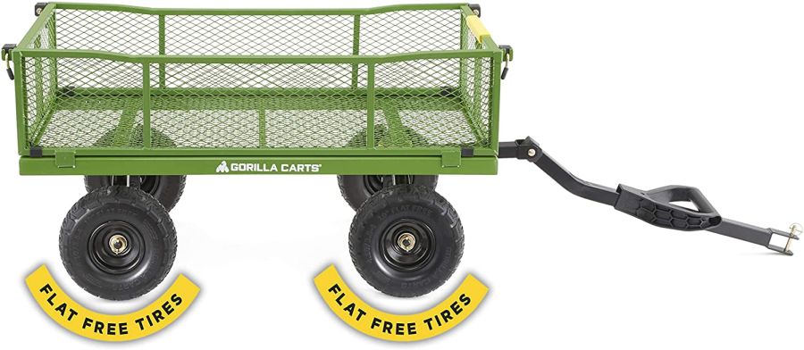 Gorilla Carts 2140GCG-NF 4 Cu. Steel Utility Cart