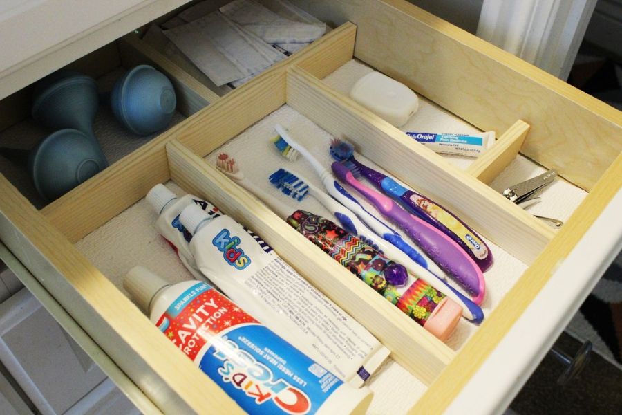 bathroom drawer organizer