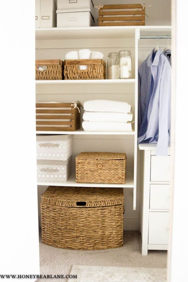 5 Steps To Organize Your Linen Closet - Glamorous Versatility  Bathroom  closet designs, Linen closet design, Bathroom linen closet