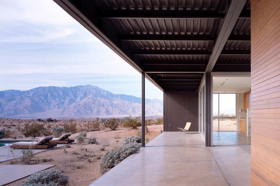 Desert House by Marmol Radziner terrace with beautiful view