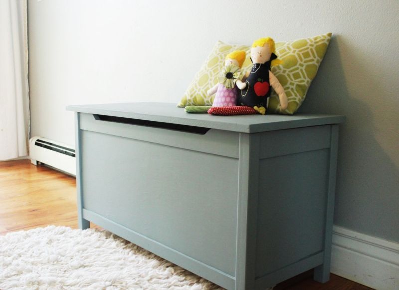 DIY Modern Wooden Toy Box with Lid