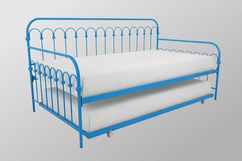 Bright Pop Metal Twin Daybed with Trundle