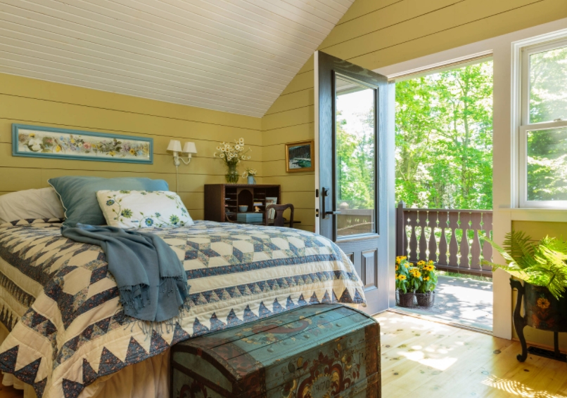 statement beadboard white ceiling