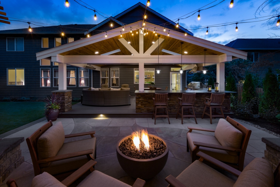 Patio string lights