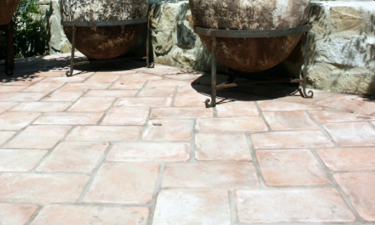 Terracotta patio tiles