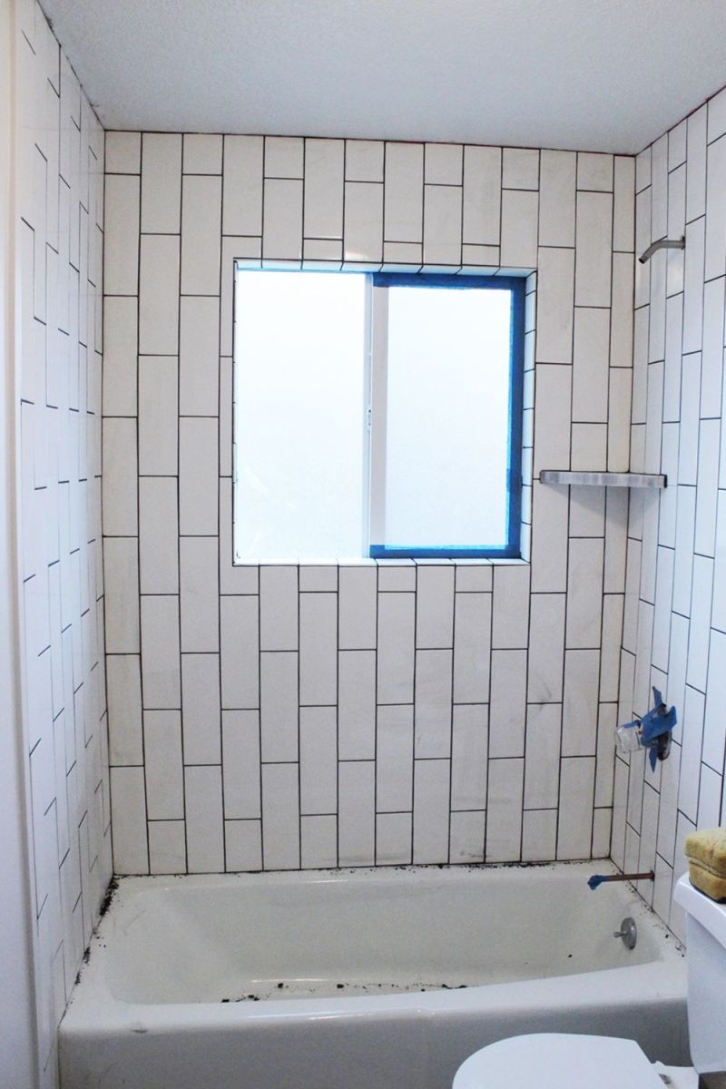 Drilling through store shower tile