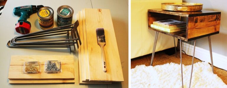 DIY Side Table With Hairpin Legs