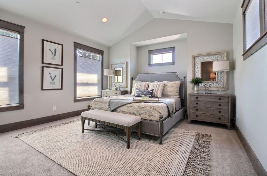 Gray and Green Bedroom