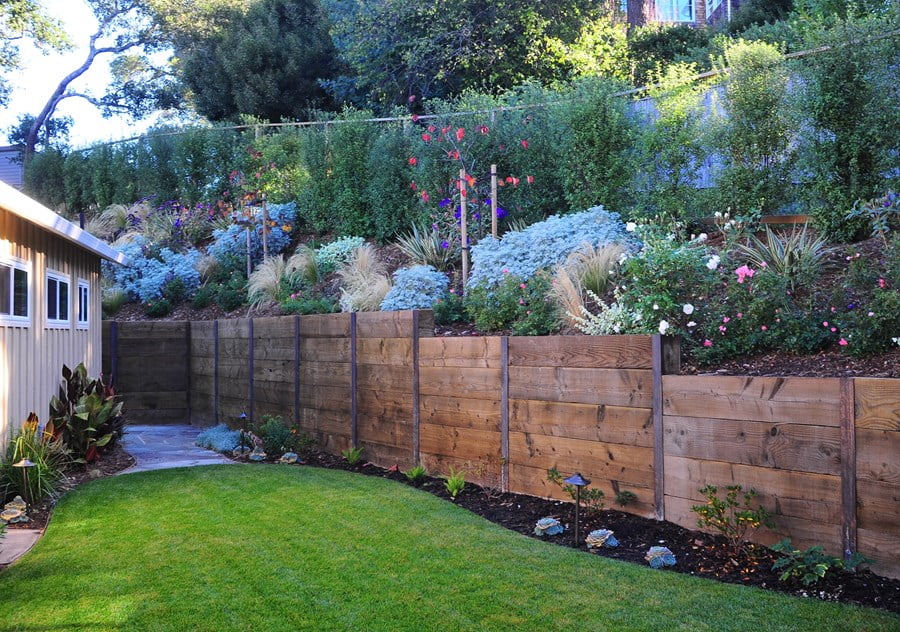 Wood Retaining Wall