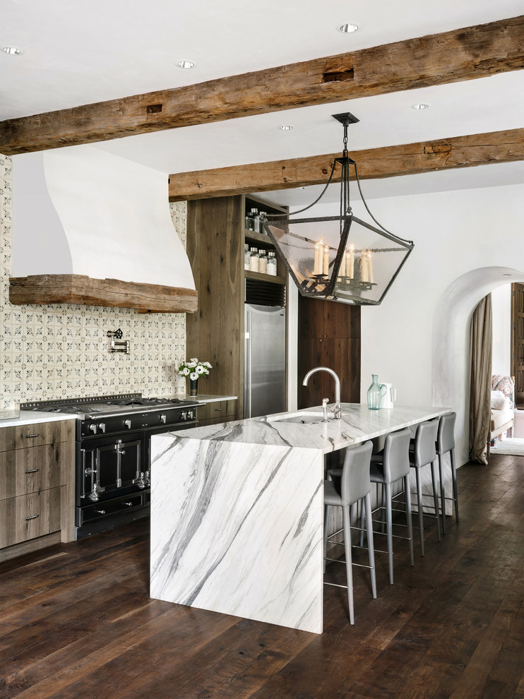 Tuscan Kitchen with Marble