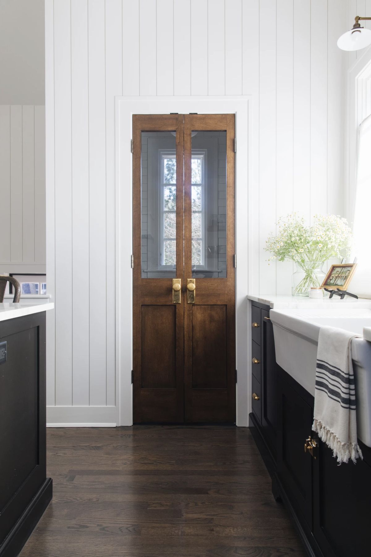 Etched Glass Pantry Door 