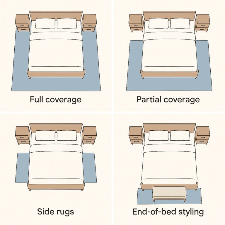 How to Pick the Right Rug Size for a King Bed