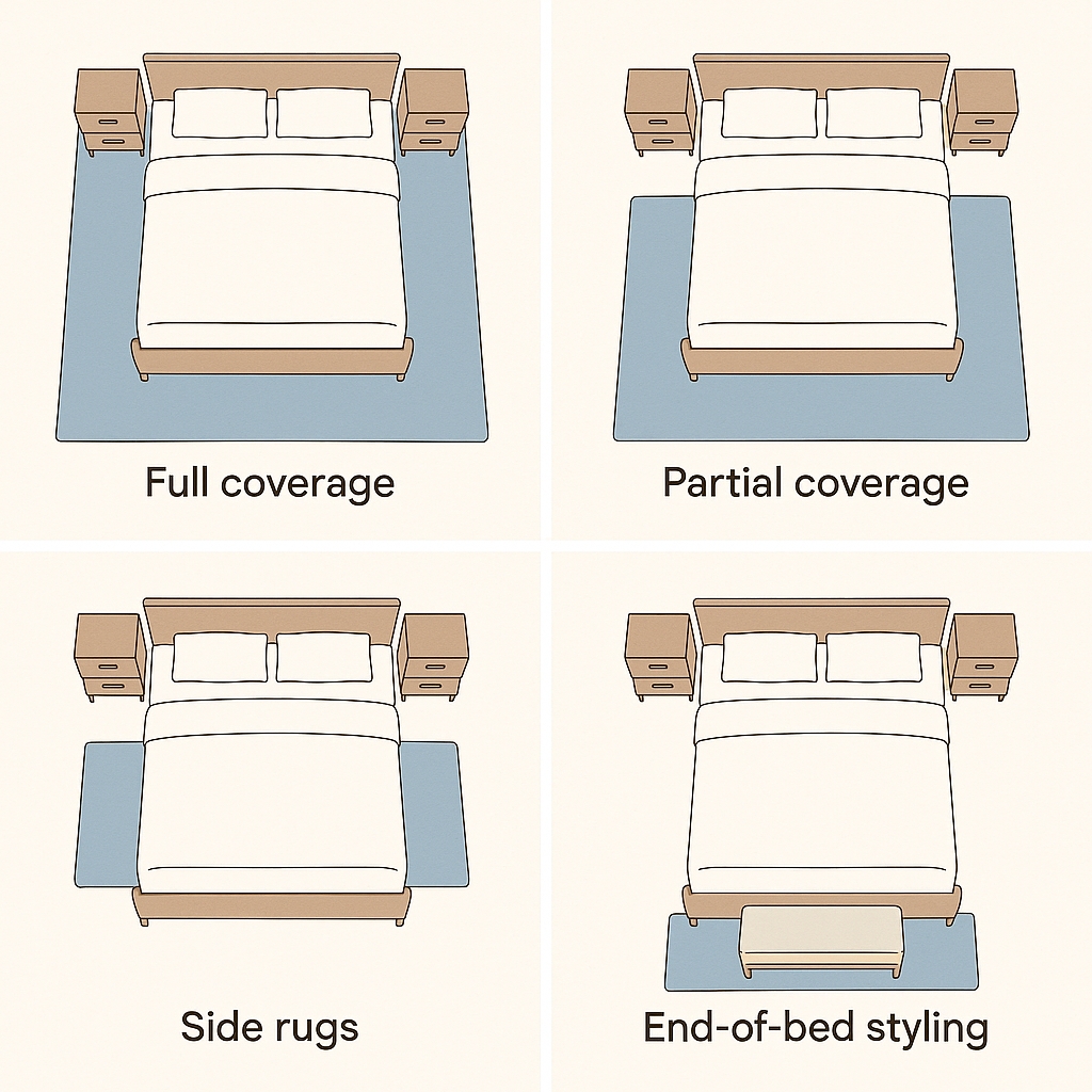 Bed king rug coverage