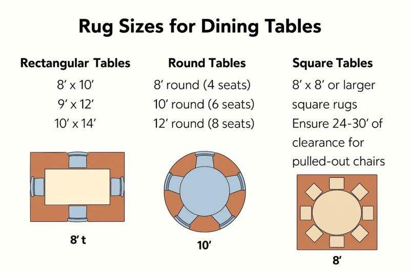 What Size Rug Do You Need Under a Dining Table?