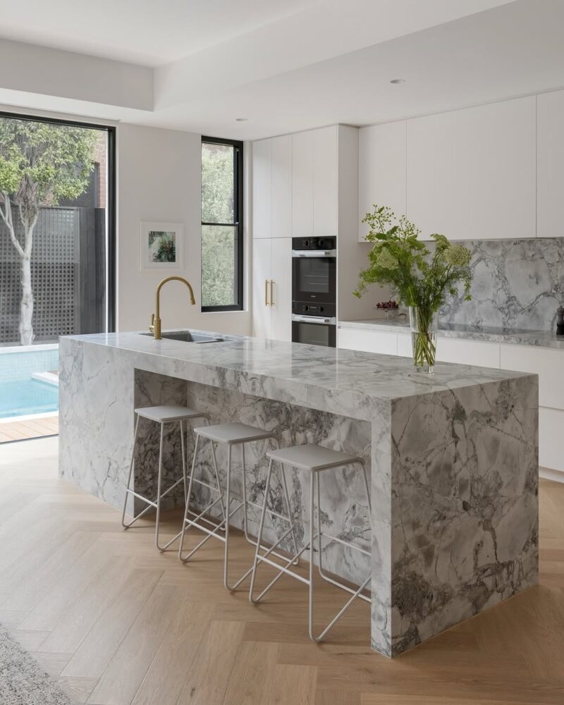 Kitchen Marples 25 Marble Kitchen Ideas That Make Every Other Surface Feel Like a ...