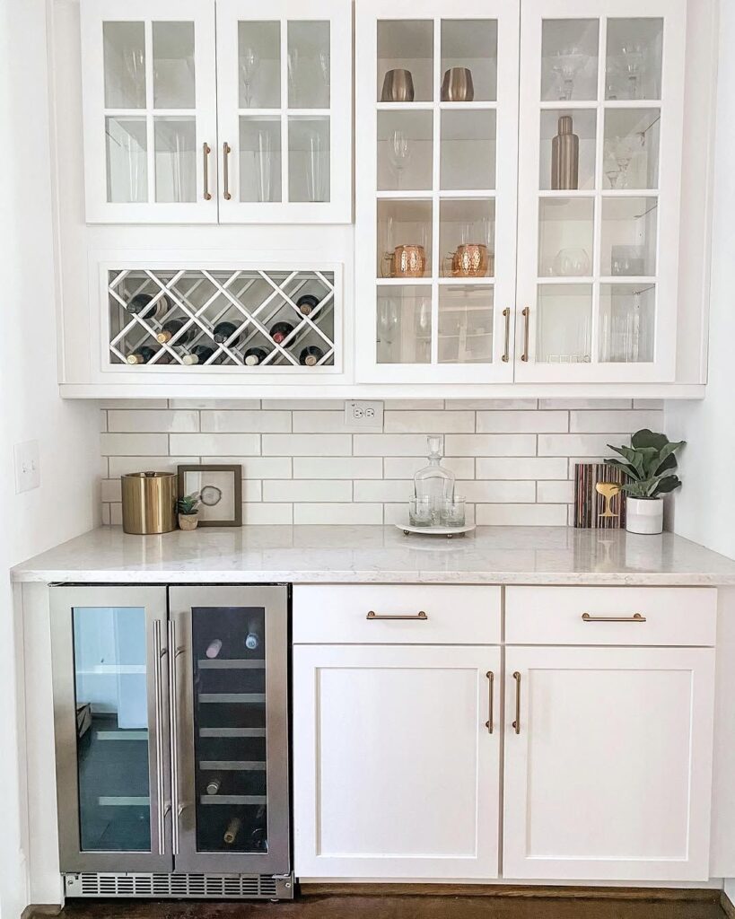 16 Glass Cabinet Kitchen Ideas Replacing Rows of Solid Upper Cabinets