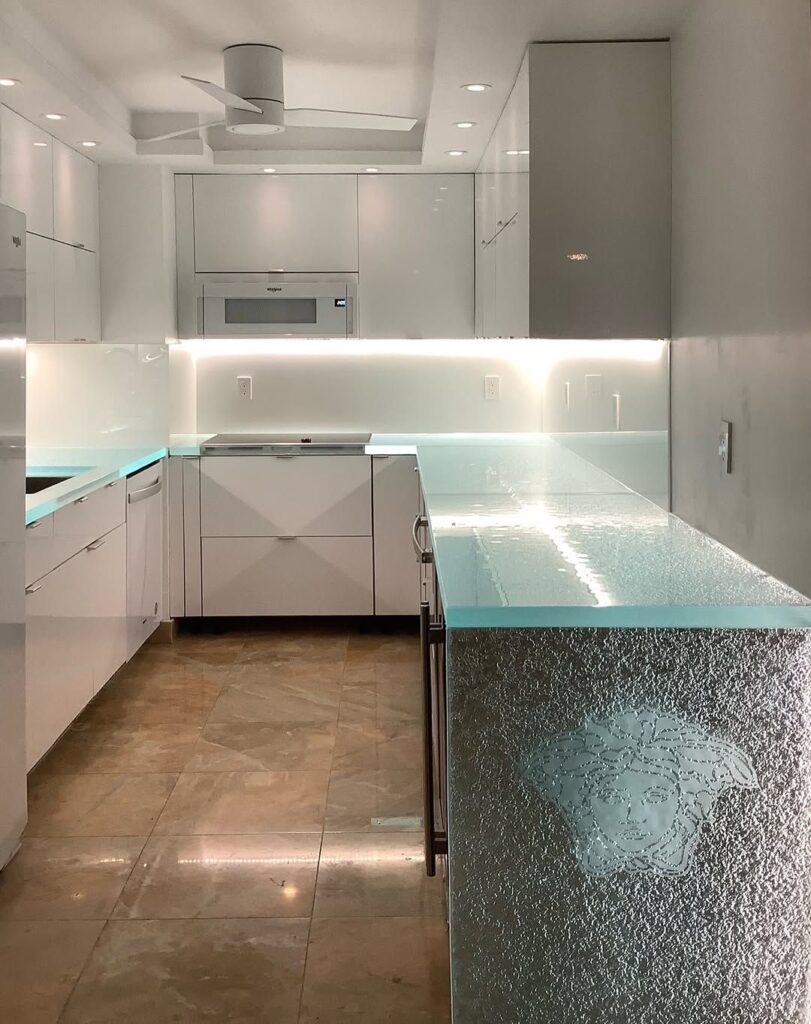 16 Glass Countertop Ideas for 2026 That Make Standard Kitchens Look ...