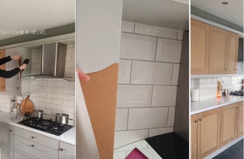 The Laminate Started Peeling Off These Kitchen Cabinets, So She Removed ...