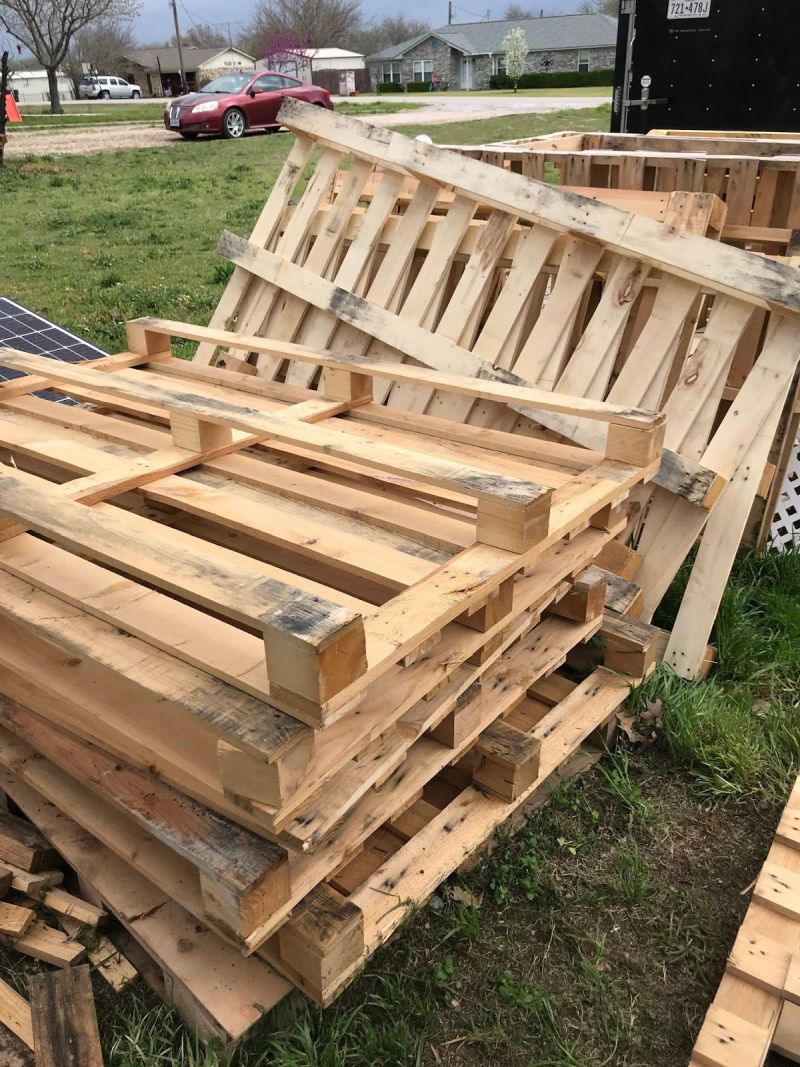 About 10 Pallets Supplied the New Wood