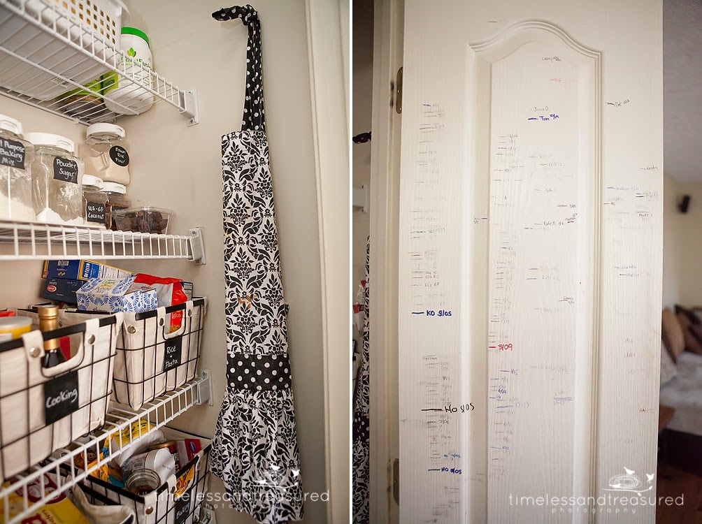 Pantry Door Doubles as a Family Growth Chart
