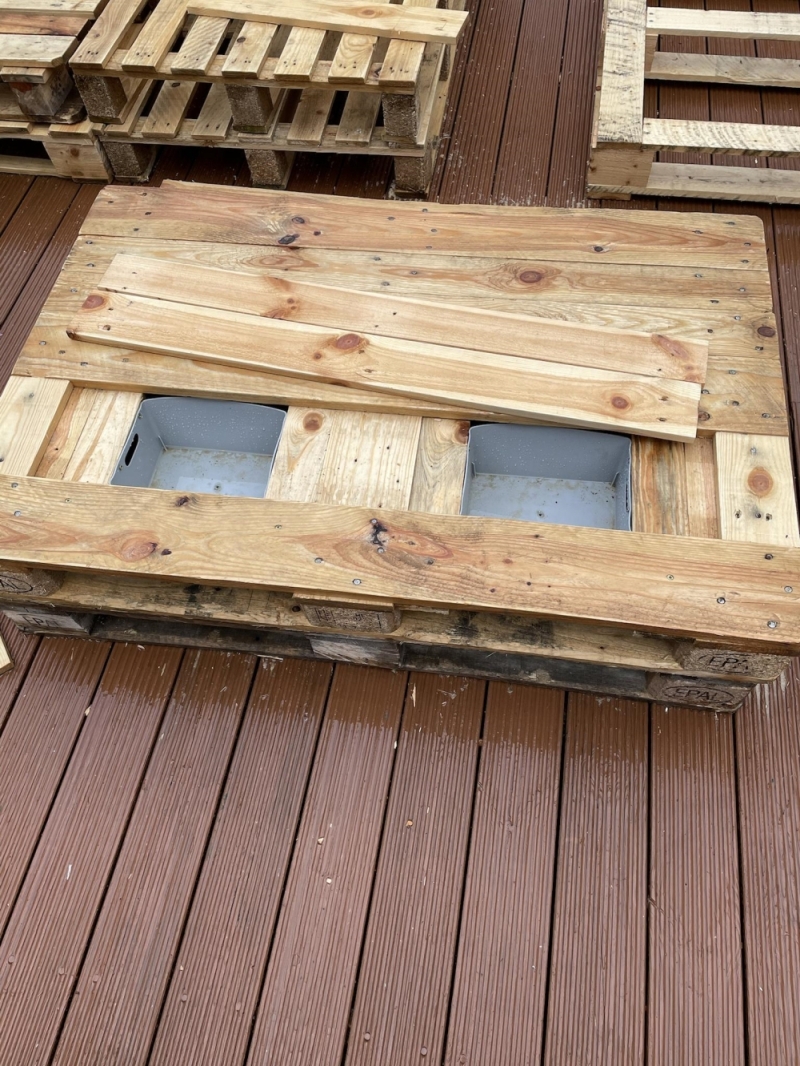 Added boards closed the gaps across the tabletop