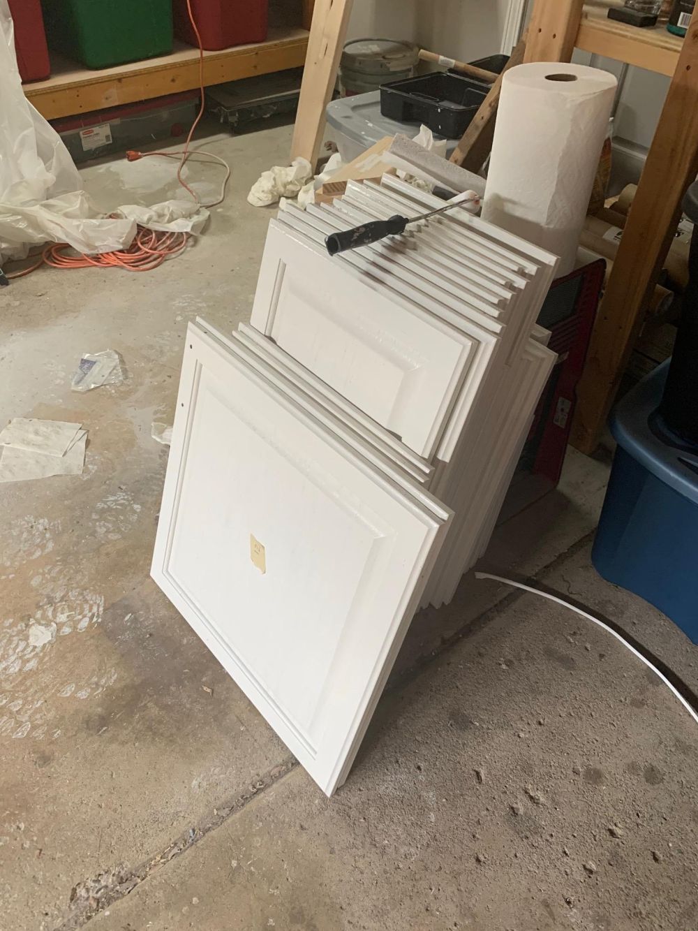 Alabaster White Replaced the Oak on the Door Fronts