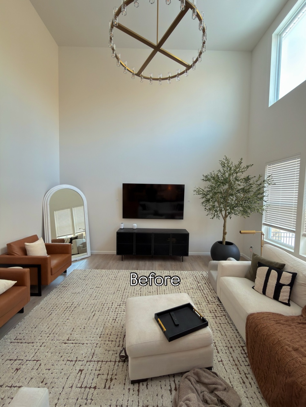 An 18-Foot Blank Wall Dominated the Original Living Room
