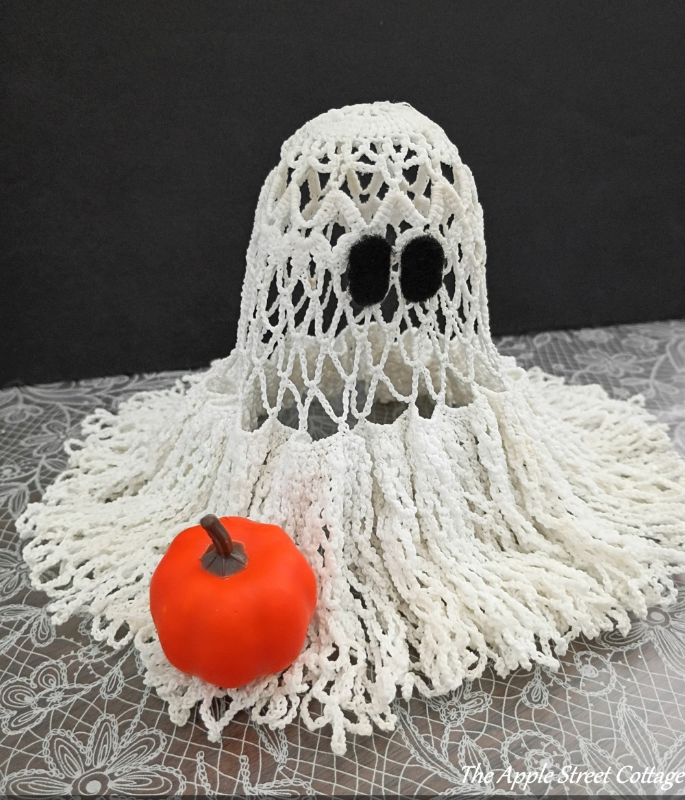 Battery Tea Light Gave the Lace Ghost a Warm Glow