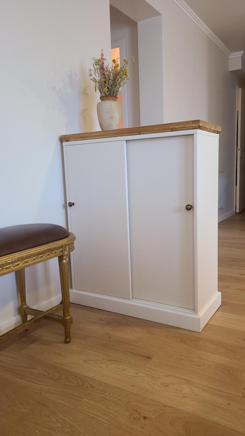 Beech Worktop and Brass Knobs Replaced the Plain IKEA Details