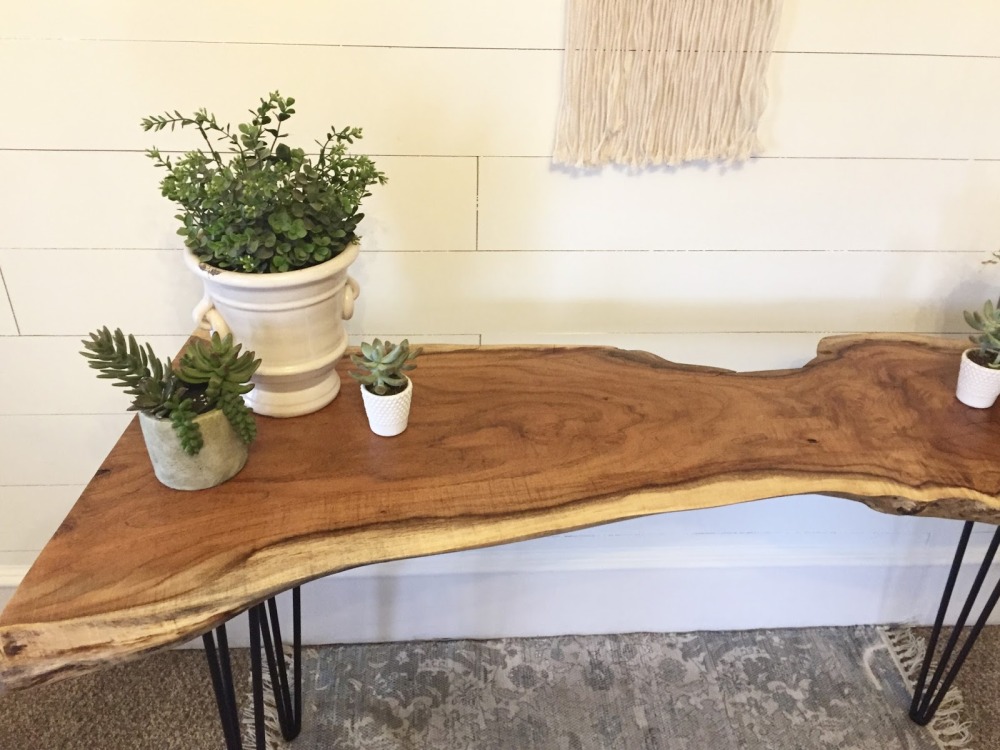 Black Hairpin Legs Became the Console Table's Base