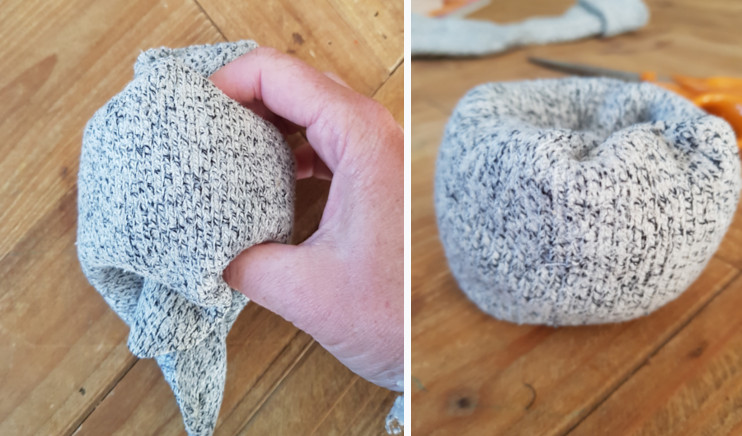 Both open ends fold inward around the filling,