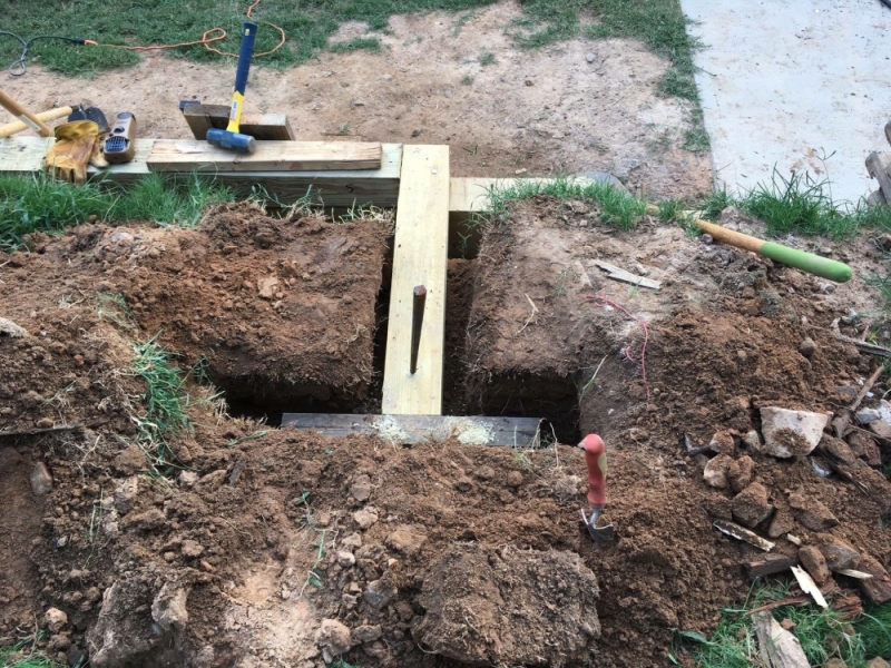 Buried Timbers Extended Back Into the Soil
