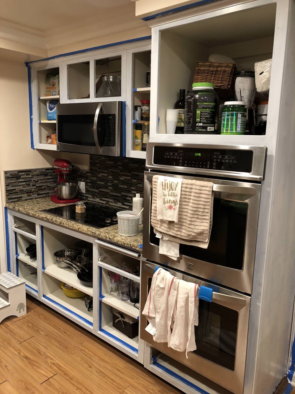 Cabinet Frames Received the Same White Finish