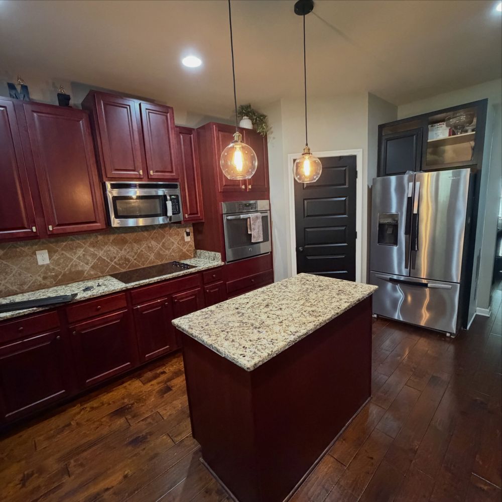 Cherry Cabinets Dominated the Original Kitchen