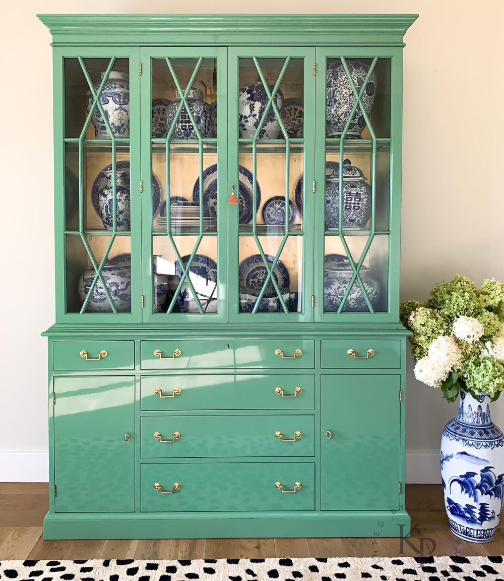 Green paint traced every glazing bar
