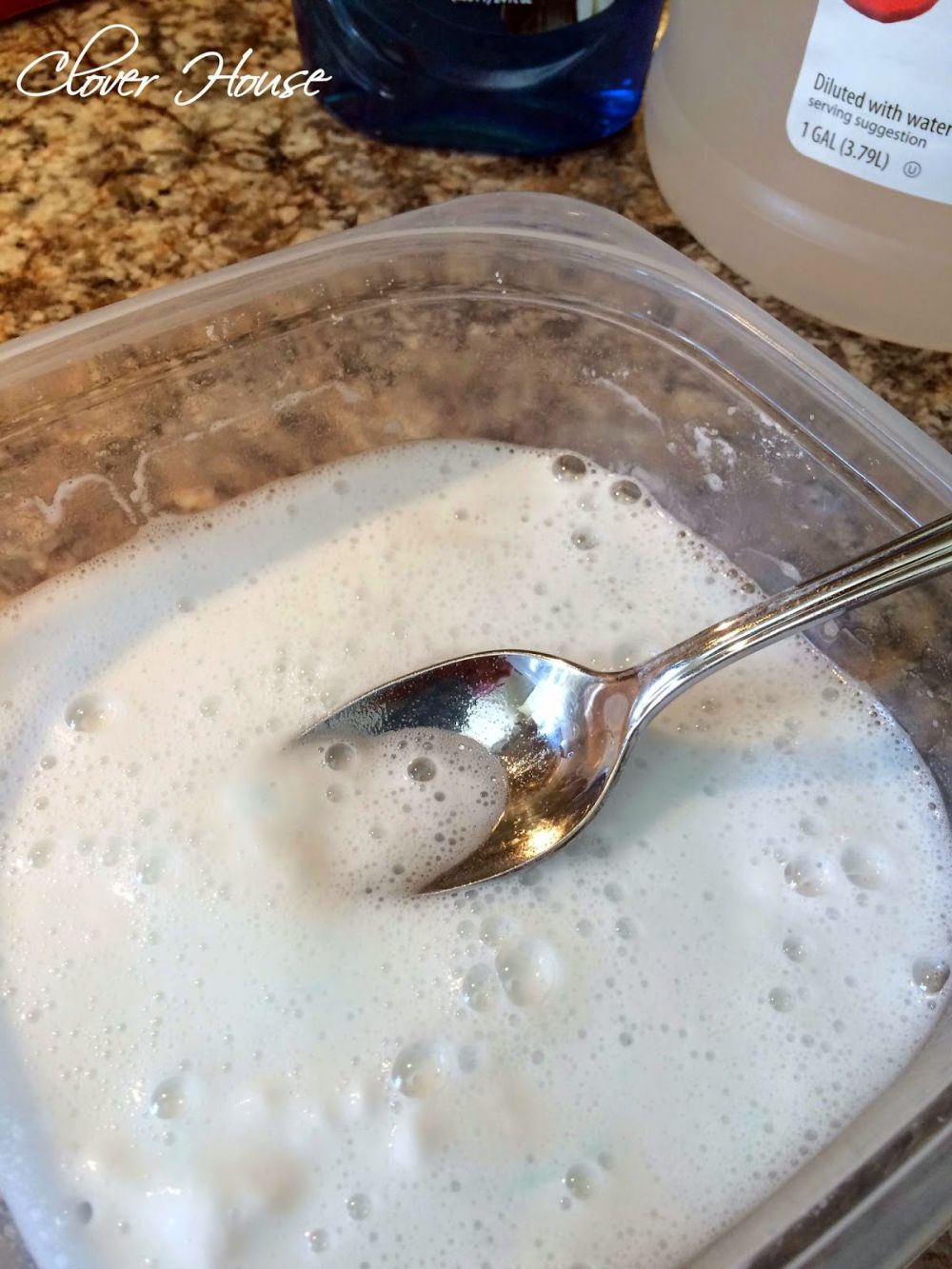 Combining them produced a bowl of white foa