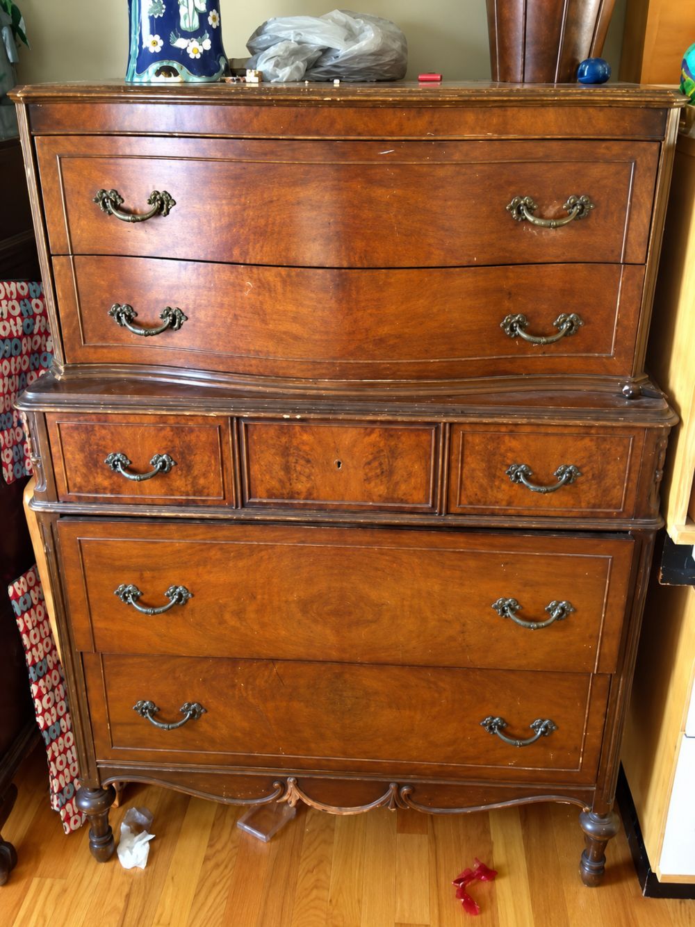 Dark Mahogany Covered the Tall Chest