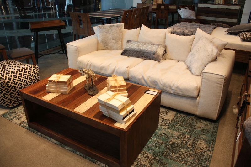 Deep cushions create comfort without a tailored appearance