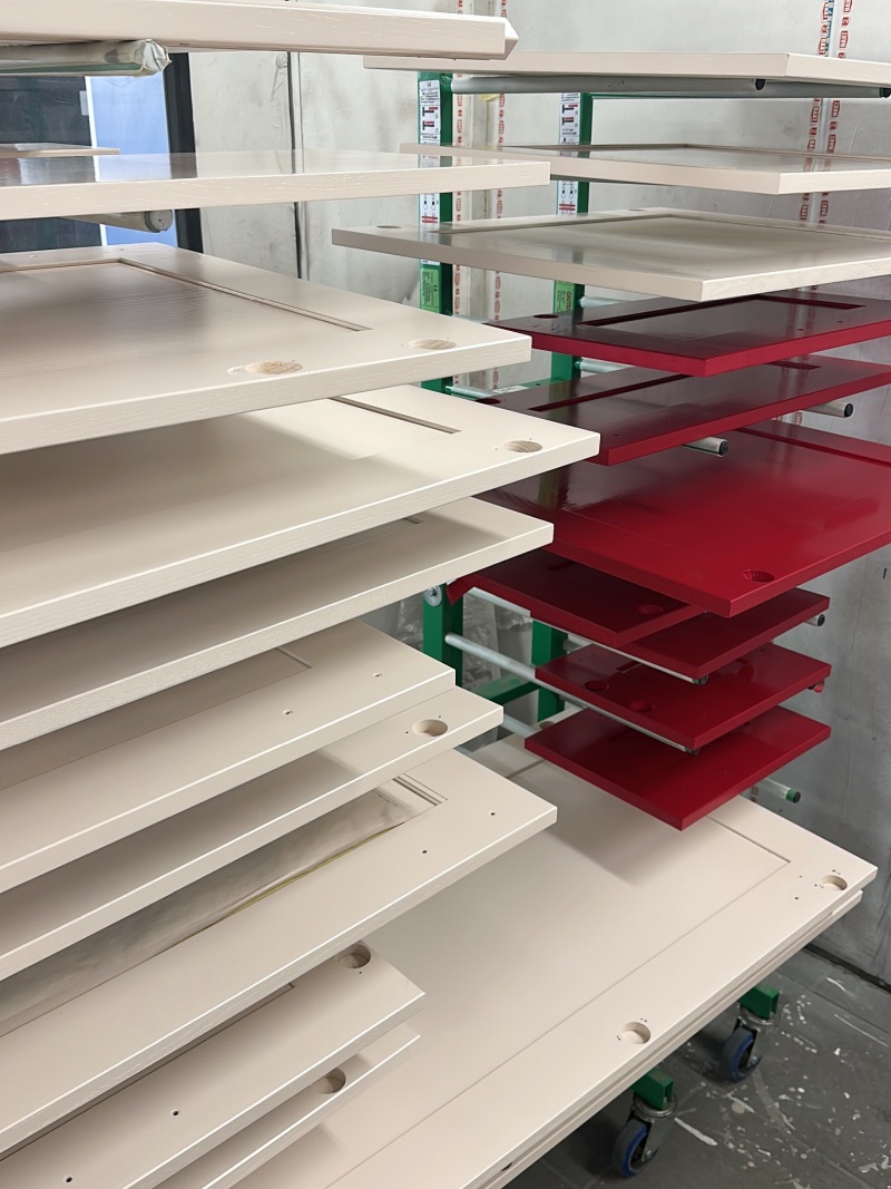 Doors and Drawer Fronts Were Sprayed Separately