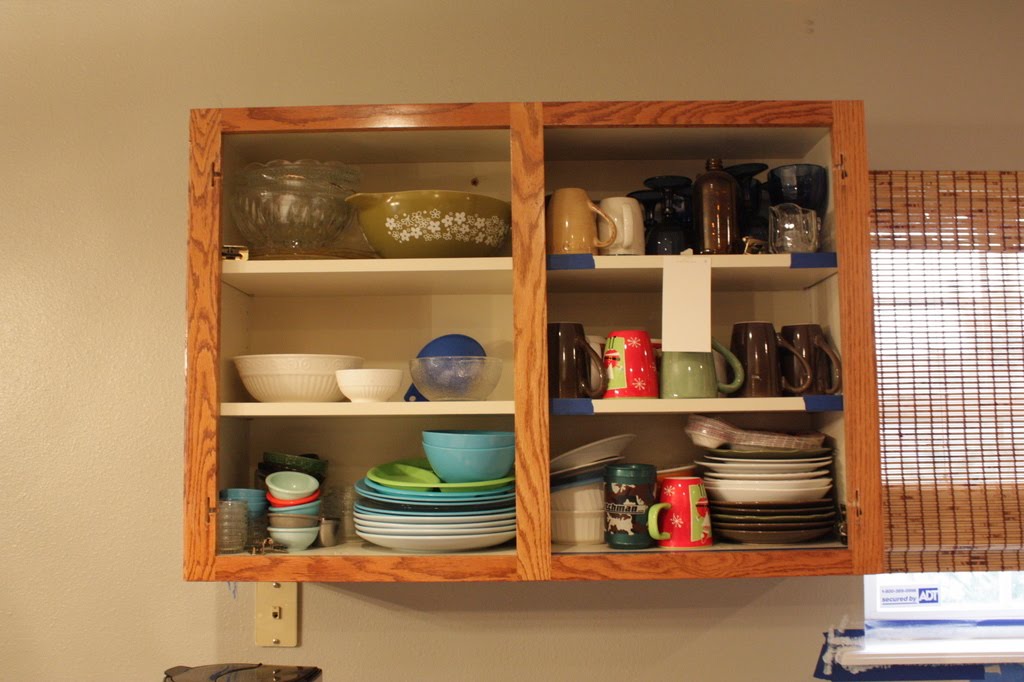 She Painted the 1990s Oak Cabinets Two Colors and Made the Uppers Look Taller